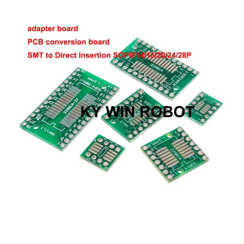 PCB SMT conversion card for direct insertion SOP8/14/16/20/24/28P IC Electronic components for Arduino DIY