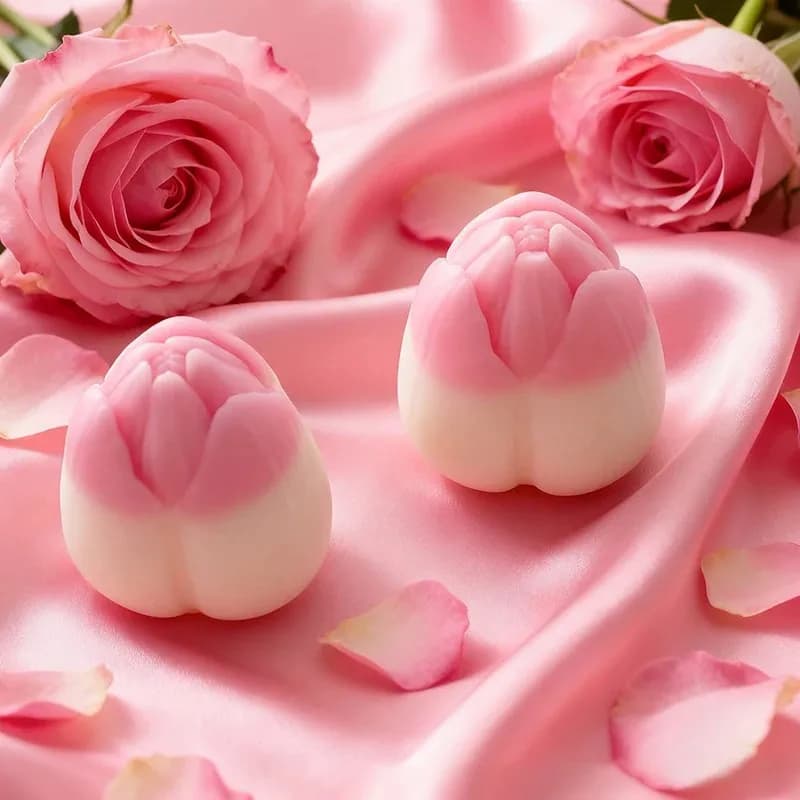 Nuovo stampo in silicone per candele a forma di tulipano rosa fai da te 2026 - Stampo per candele aromatiche, resina epossidica, sapone e forniture per la creazione di candele