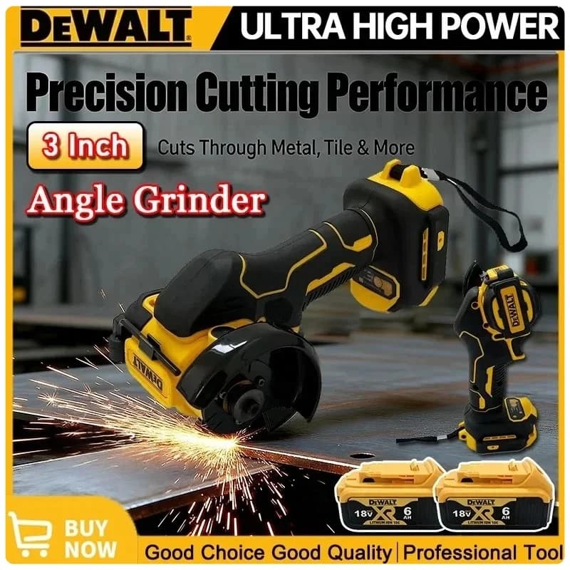 Mini smerigliatrice angolare a batteria DEWALT da 3 pollici, lucidatrice, macchina per taglio e molatura, utensile elettrico compatibile con batterie Dewalt 18V 20V MAX