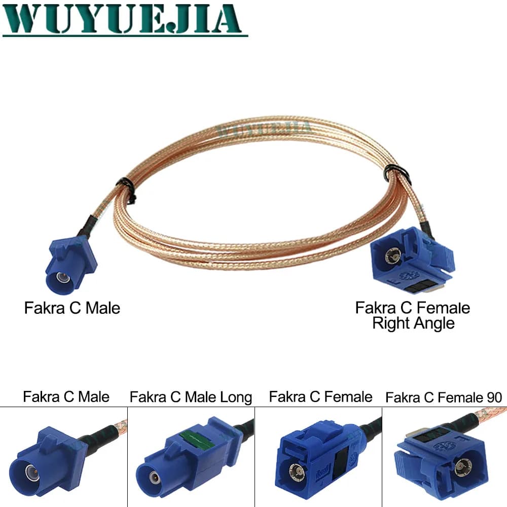 Blu Fakra C Connettore Maschio a Fakra C Femmina Jack 50-1.5 RG-316 Cavo Coassiale Router WIFI Antenna Treccia Cavo di Prolunga Ponticello