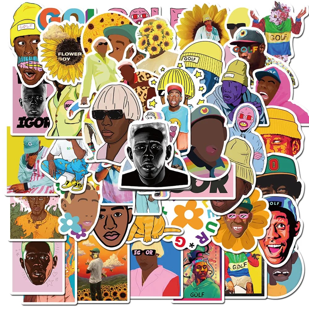 10/50PCS Cool Hip-Hop Tyler Il Creatore Decalcomanie Adesivi Creativo Decorativo Cassa Del Telefono Mobile Notebook Tazza di Acqua di Skateboard regalo