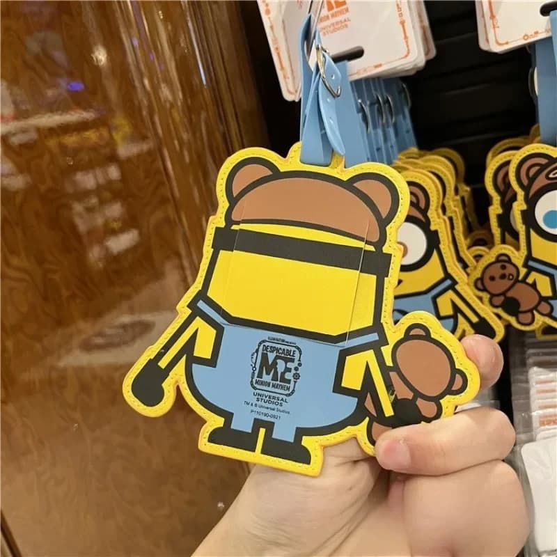 Minionsed Cute Cartoon Luggage Tag Creative Travel Bag Name Tag Portable Baggage for Suitcase & Boarding Pass