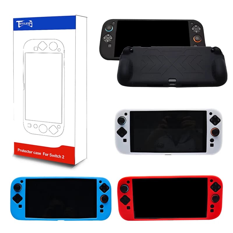 Custodia Protettiva in Silicone con Impugnatura per Console da Gioco Switch 2 NS2, Facile da Installare, Cover in Gomma per NS 2
