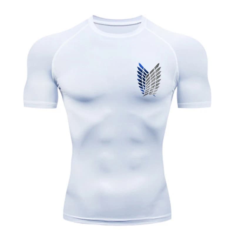 Anime Attack Compression Tshirt Men Fitness Tight Long Sleeve Sport T shirt Training Jogging Shirts Gym Sportswear Quick Dry
