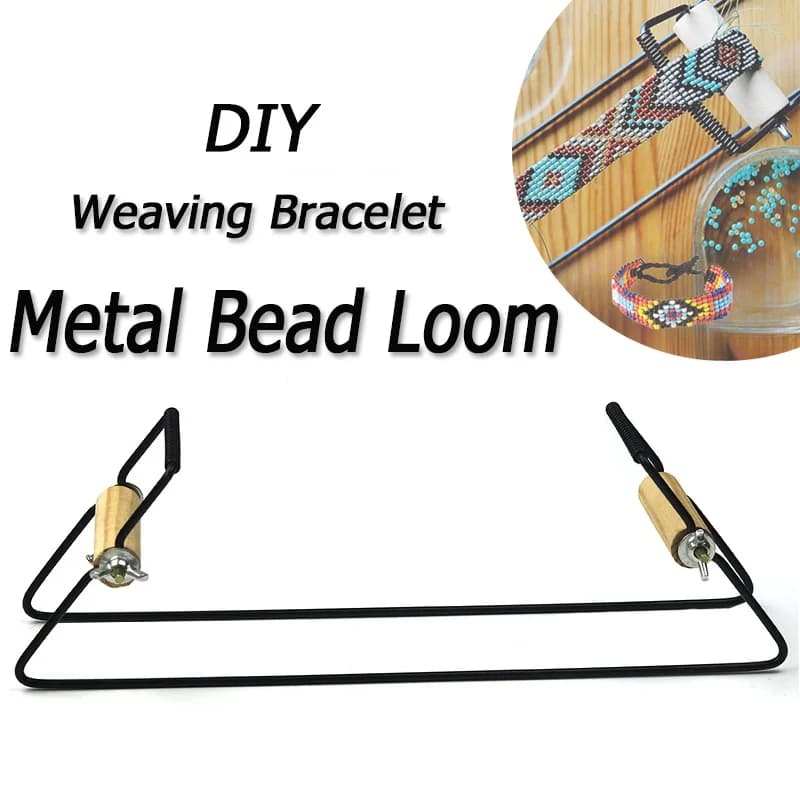 Kit telaio con perline in metallo Telaio per tessitura con perline per gioielli Bracciale Macchina per maglieria fai-da-te Strumento creativo per maglieria con perline fatte a mano
