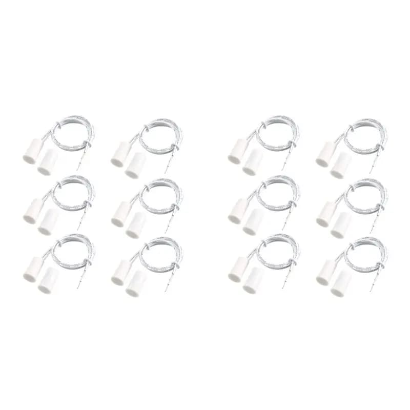 PHILE-RC-33 NC Sensore di Contatto Magnetico Incassato Cablato per Finestre e Porte, Allarme di Sicurezza, Interruttore Magnetico Incassato Bianco - (12 Set)