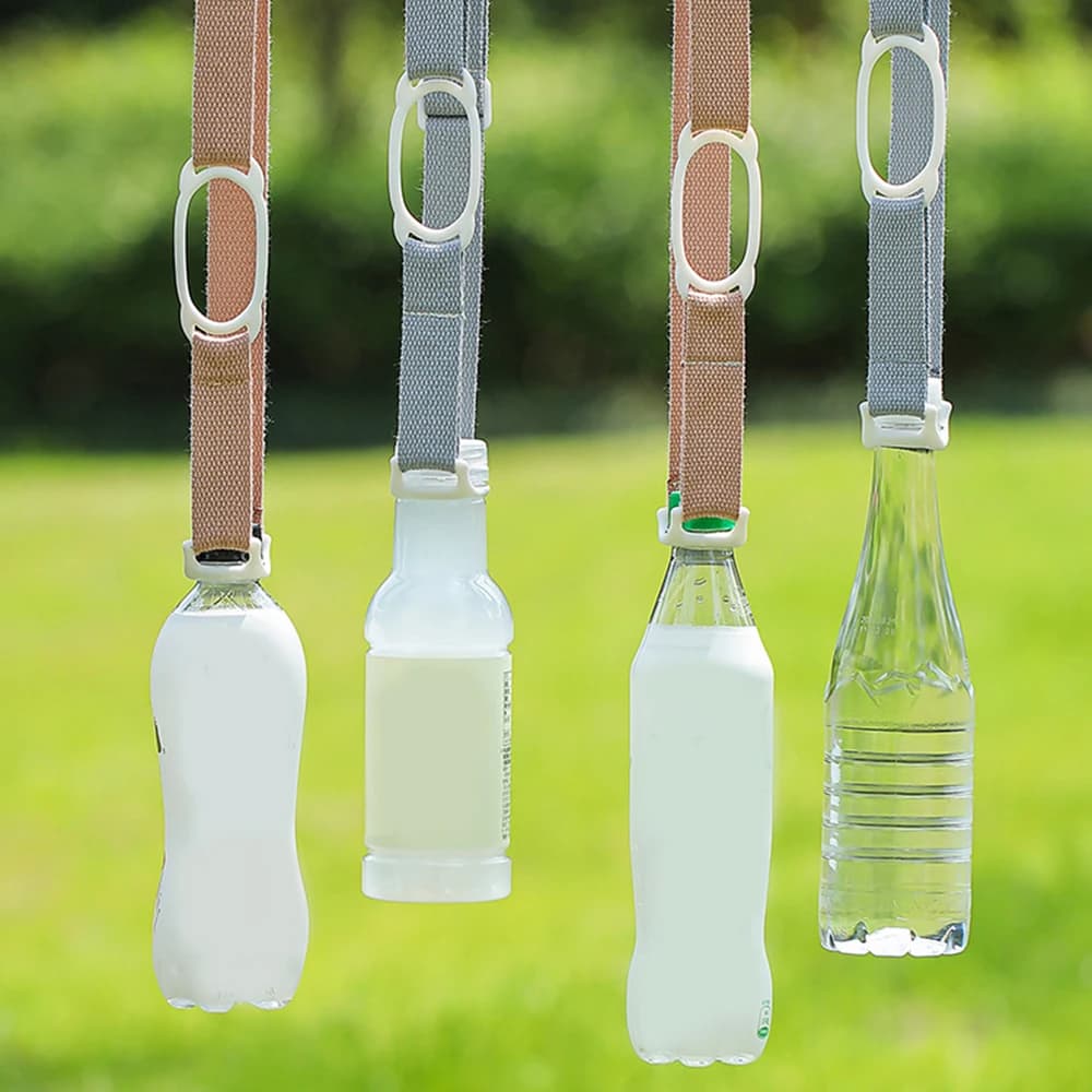 Corda appesa per bottiglia d'acqua, cinturino per bottiglia d'acqua regolabile comoda fibbia per bottiglia cordino tracolla corda appesa