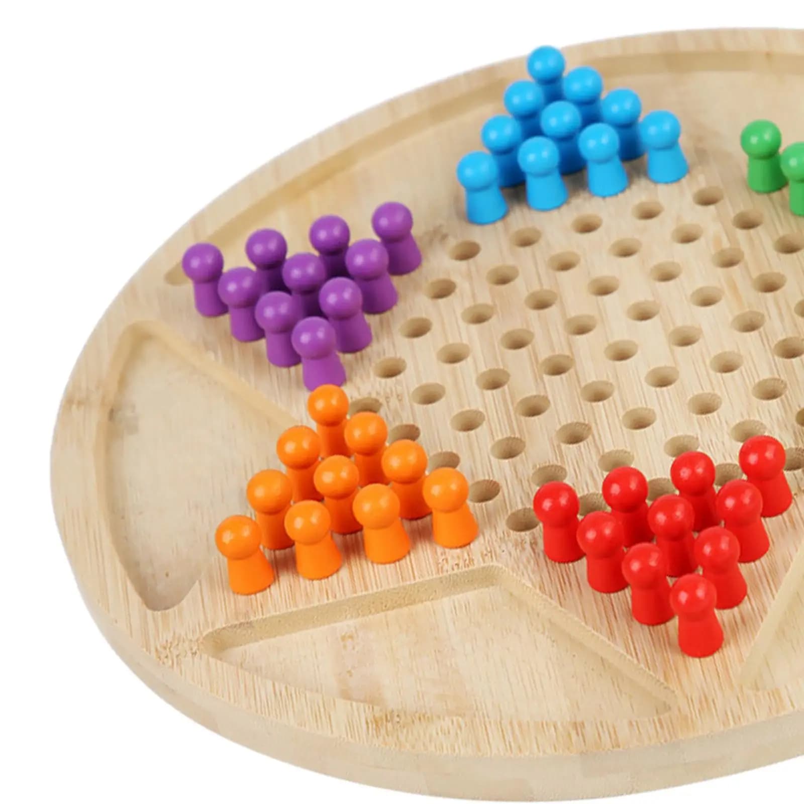 Peg Solitaire Gioco da tavolo Strategia Gioco da tavolo Marmi Gioco da tavolo Scacchi in legno Kongming Scacchi Dama cinese Set Giochi da tavolo