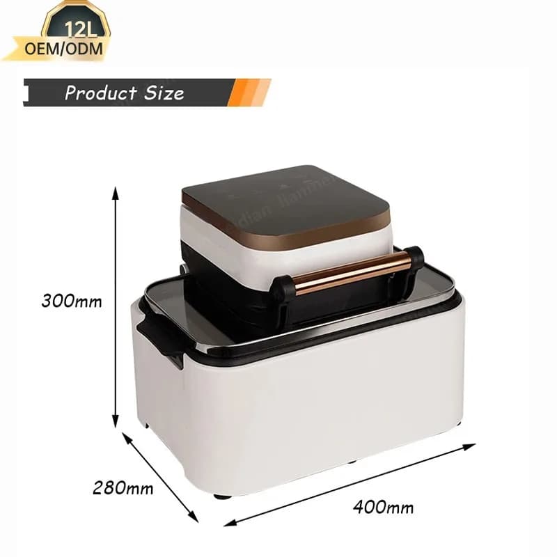2025 12L 15L 2400W Visual Smart Touch Screen Custom Oil Free Electric Fryer Hot Air Fryer Oven