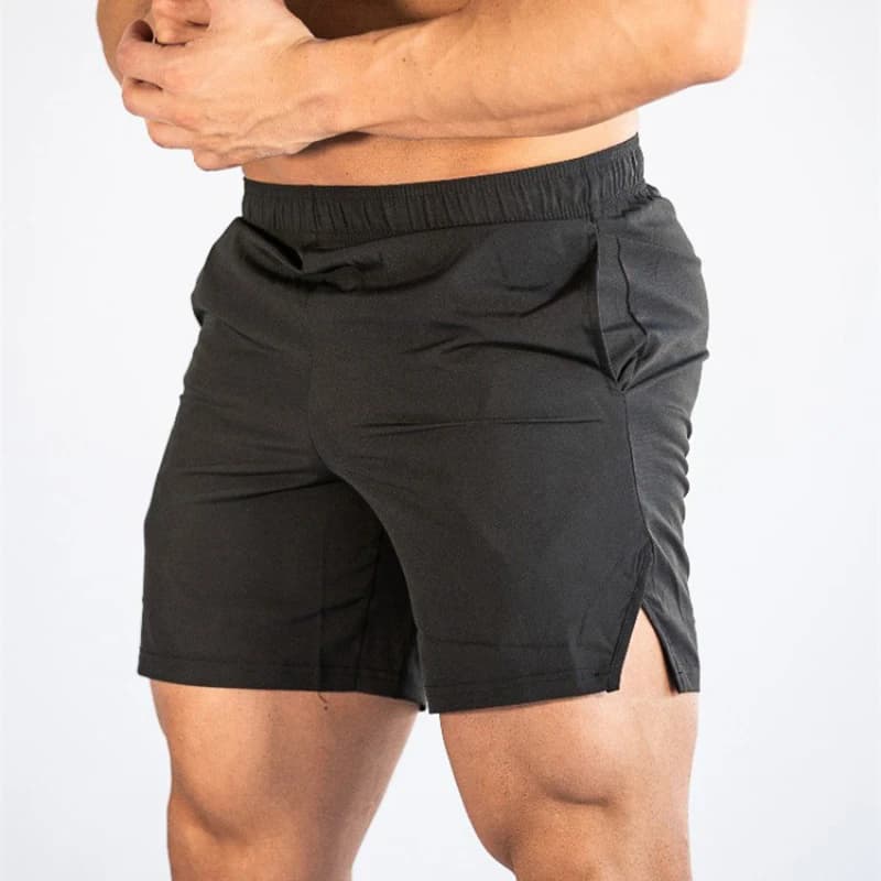 Fitness shorts for gym bodybuilding in solid color Muscle training Breathable sports shorts for quick drying Shorts for men