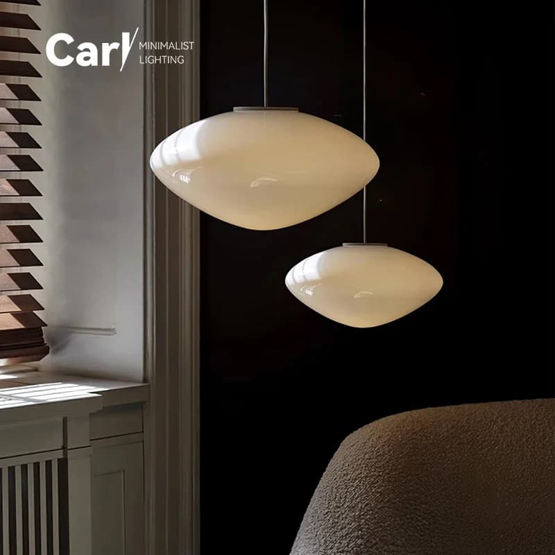 Moderno e minimalista soggiorno ristorante bar lampadario design bianco giada vetro camera da letto comodino lampade decorative a soffitto