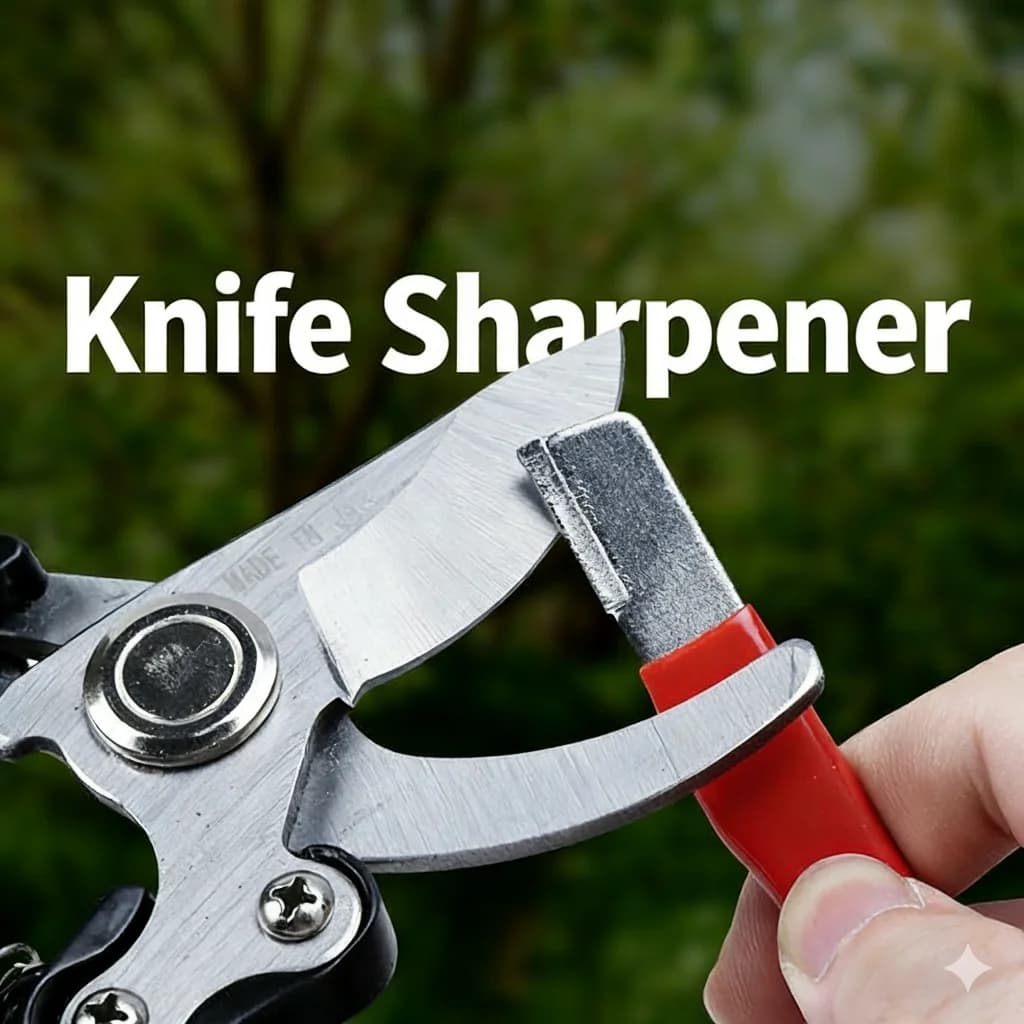 Professional Kitchen Knife Scissors Sharpener Tungsten Diamond Ceramic Sharpening Stone for All Blades Including Garden Shears