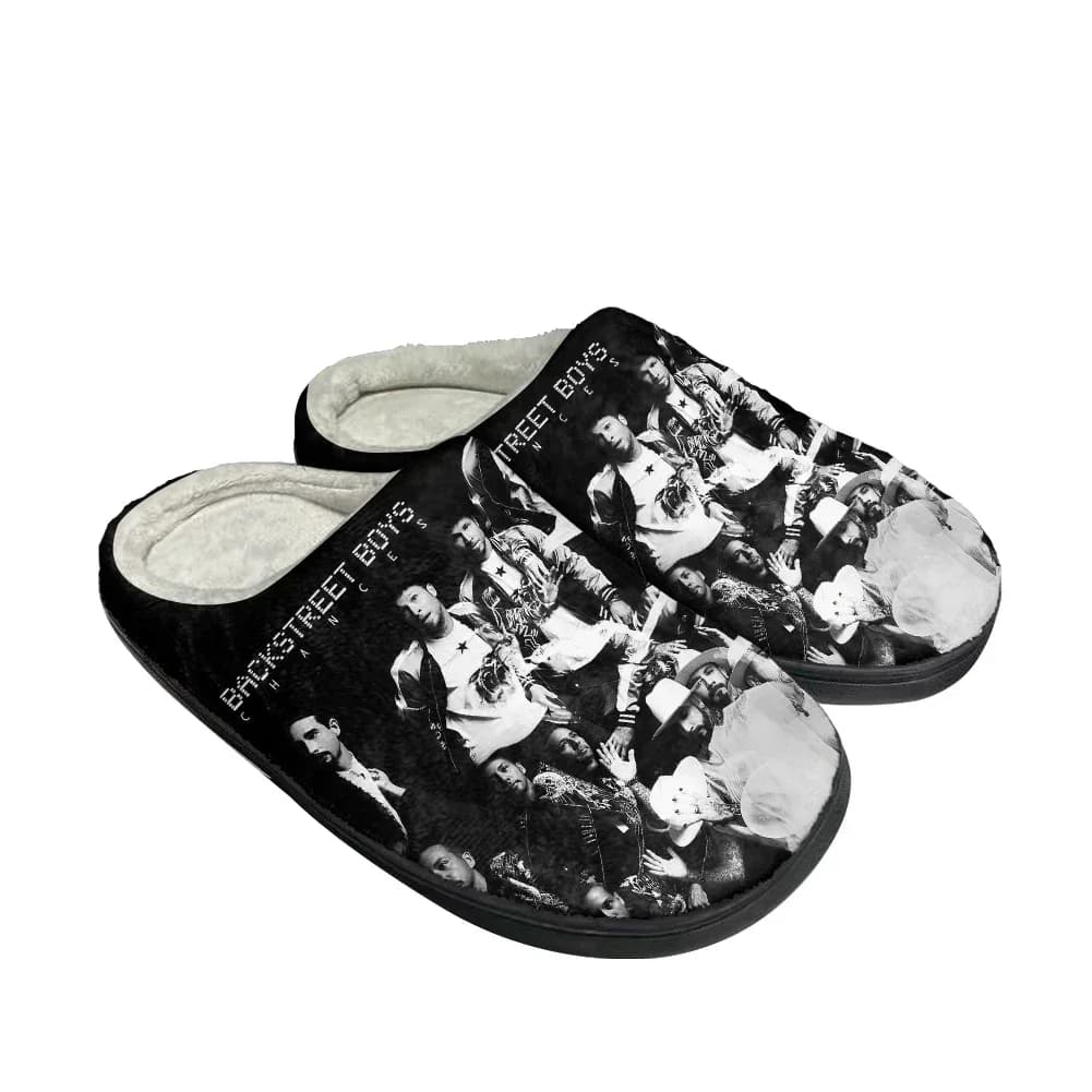 Hot Backstreet Boys Fashion Cotton Custom Slippers Mens Womens Sandals Plush Casual Keep Warm Shoes Thermal Comfortable Slipper