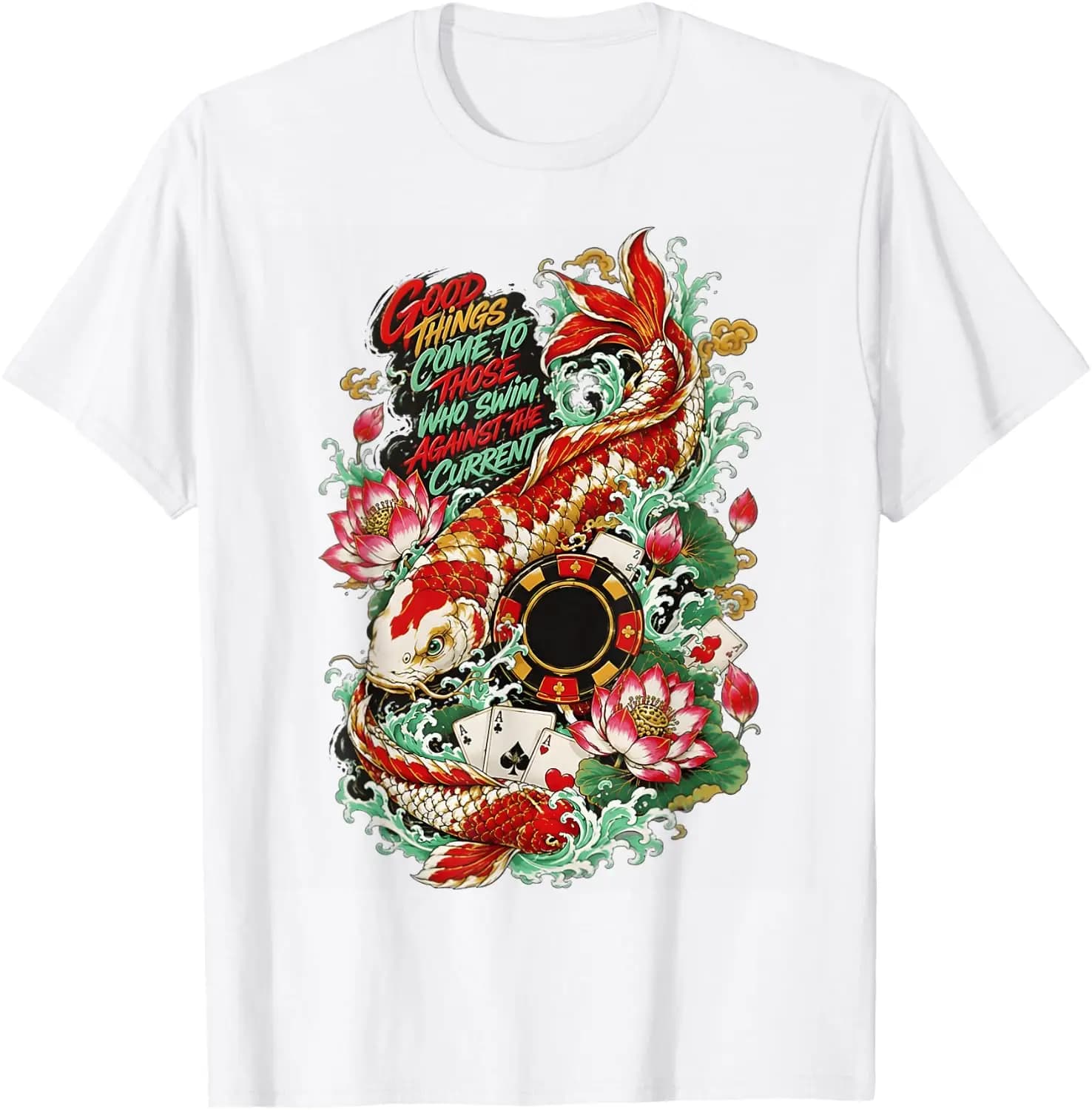 Tianjin Dragon Poison Green Graphic Match T-Shirt Vintage,Graphic tee,Cotton,Round neck