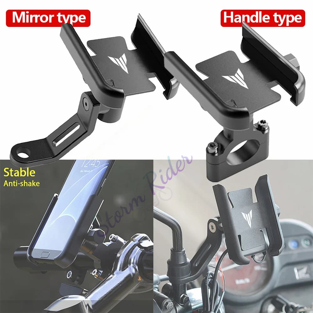 Per YAMAHA MT01 MT09 MT07 MT10 MT03 MT 09 07 03 10 Supporto per telefono cellulare per bicicletta in alluminio Manubrio GPS Staffa di supporto per moto
