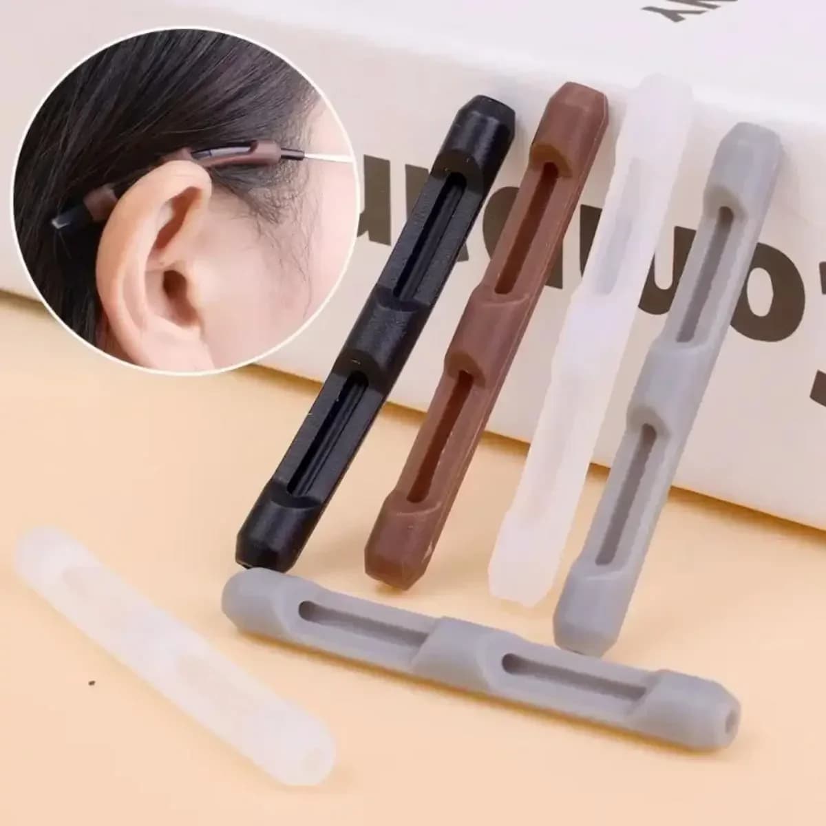 Occhiali in silicone Maniche antiscivolo Supporto per punta del tempio Occhiali da vista Grip Gancio per l'orecchio antiscivolo Occhiali da vista Occhiali da vista