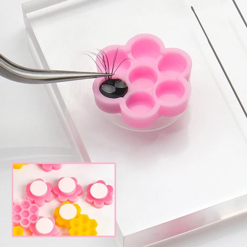 120Pcs/set Self Adhesive Eyelash Extension Glue Cups Delay Cup Grafting Eyelash Makeup Tool Tattoo Adhesive Pigment Cups
