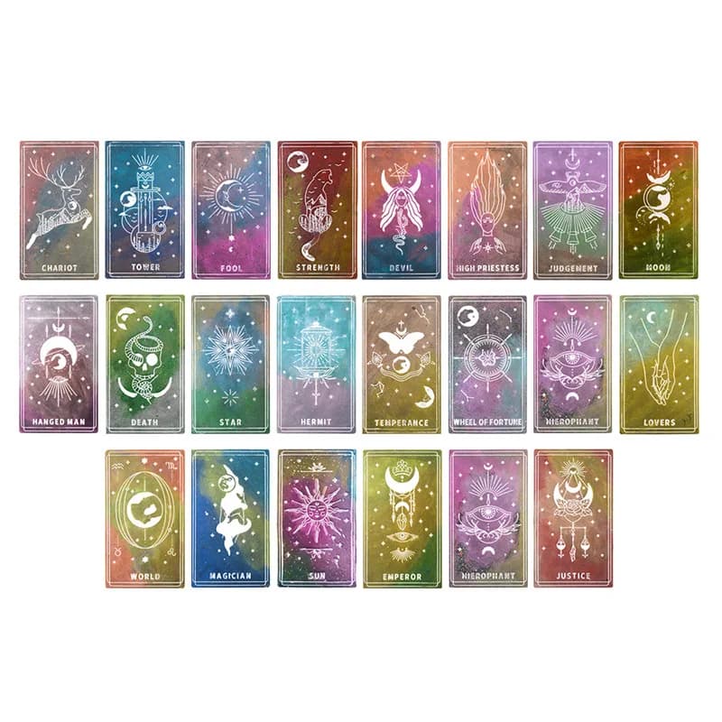 22 pezzi di resina di cristallo tarocchi carta divinazione profezia puntelli stampo fai da te pendenti decorativi stampi in silicone specchio europeo americano