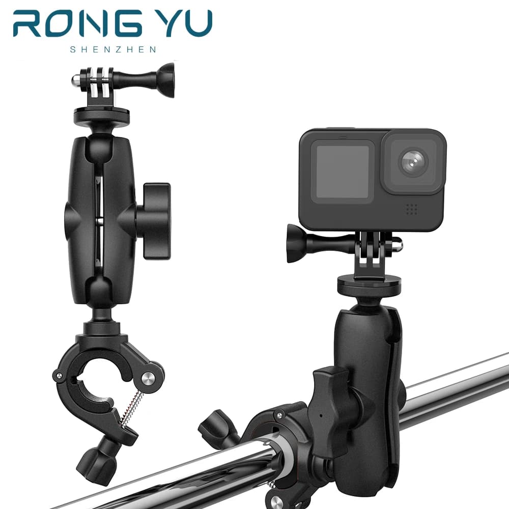 Support for bike dumbbell for action sports camcorder Support for clamp with 360 degree rotation for DJI GoPro Insta360 Ace X4 X3