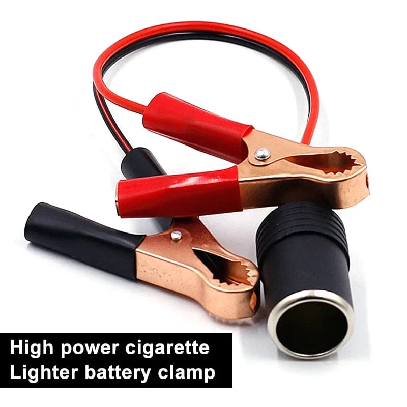 Batteria in rame puro ad alta potenza per auto 12V 24V con clip per presa femmina per accendisigari 12V 24V Volt 220W presa per auto