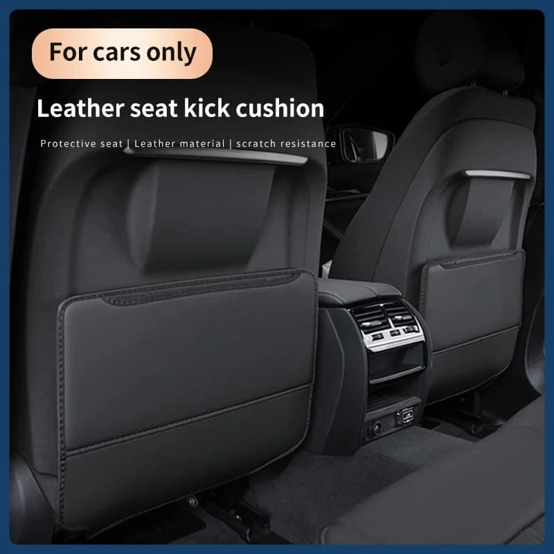 Cuscinetti anti-calcio per auto Cuscinetti protettivi per schienale per sedile auto interni in pelle PU Accessori per auto per organizer per sedile posteriore antigraffio