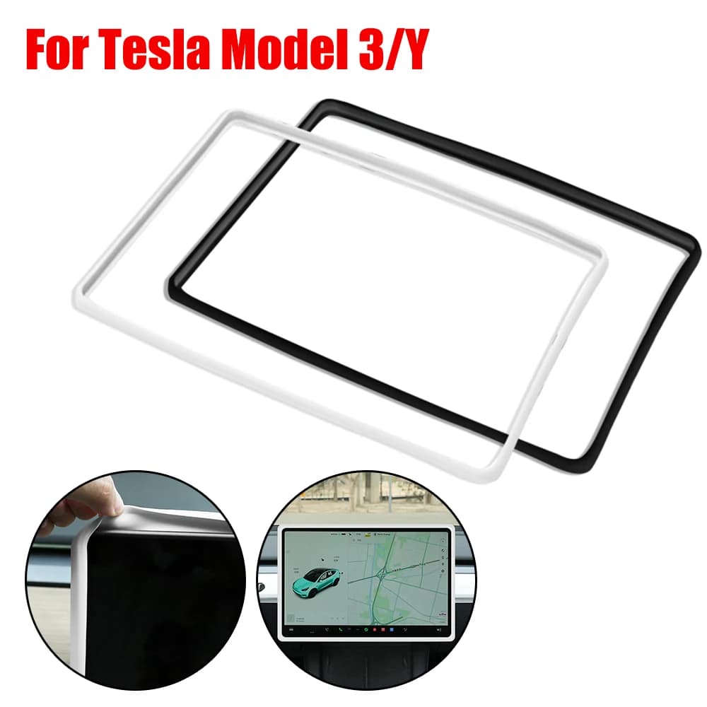 Coperture per lettore di navigazione per auto per Tesla Model 3 Y Protezione per schermo Radio in silicone Protezioni per telaio audio Accessori auto Interni