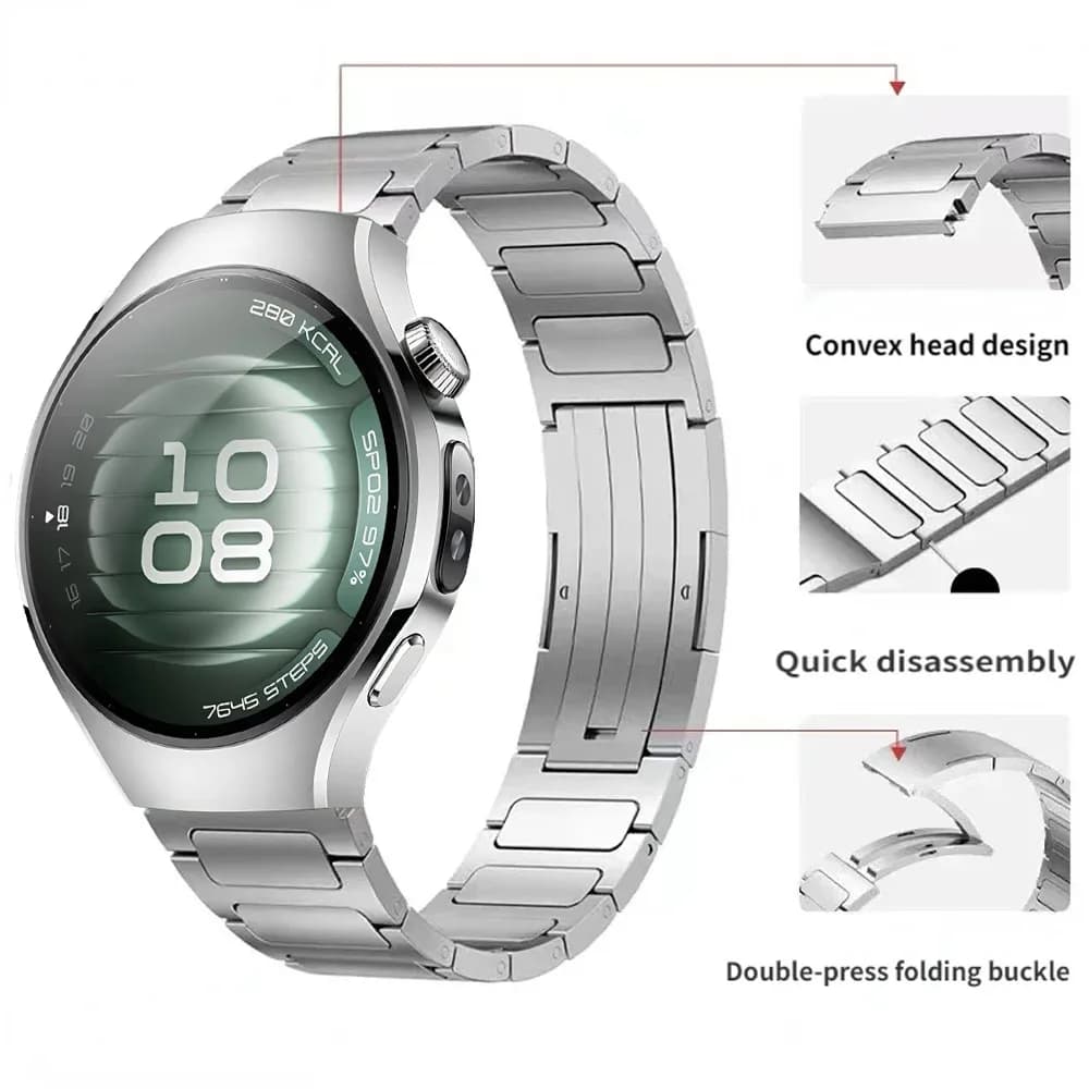 Cinturino in lega di titanio da 22 mm per Huawei Watch 5/GT5 4 3 2 Pro Garmin Forerunner 970 965 Cinturino Amazfit GTR 4/3 Pro/Balance 2