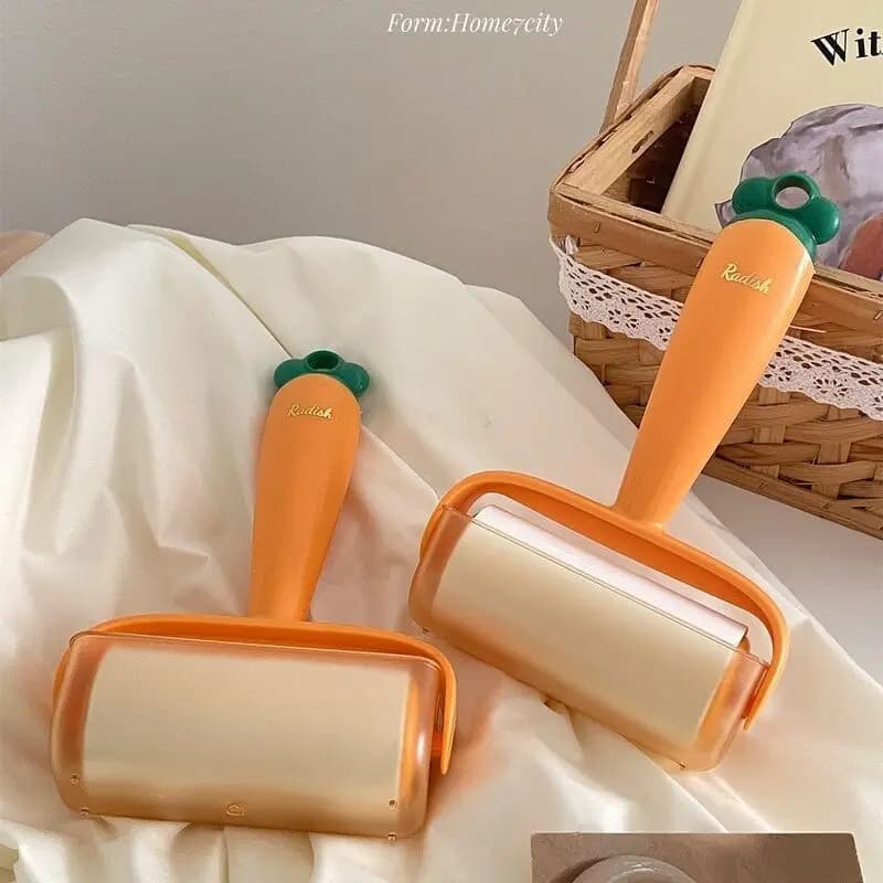 Sticky Carrot Lint Roller Roller Tear Type Clothes Strong Rolling Brush Hair Paper Tool Home Replacement Roll Paper