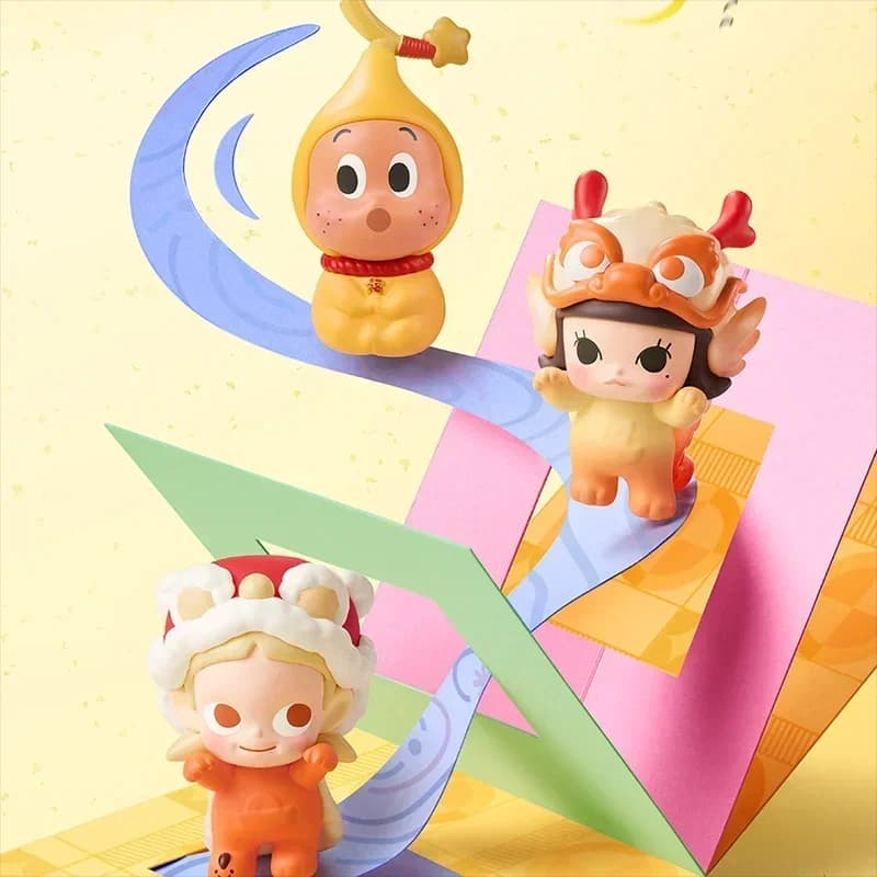 POP MART POPBEAN Edizione Limitata Anno del Cavallo Serie Mini Bambole Mamafufu Trendy Blind Box Giocattoli Scatola Misteriosa Action Figure