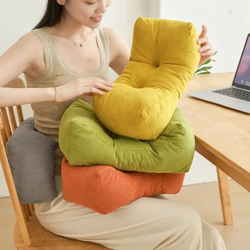 Cuscino 2-in-1 per Riposo e Protezione Lombare, per Sedia, Divano, Ufficio, Casa, Arredamento d'Interni