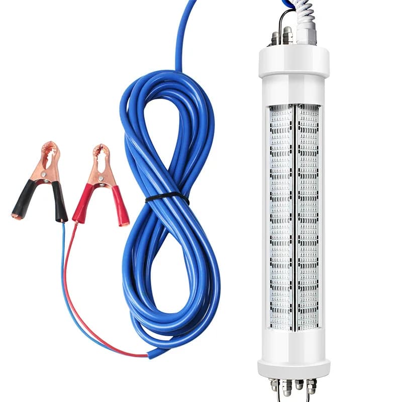 Marine 200W 300W 12V 24V Lampada da pesca subacquea Luci da pesca a goccia profonda Lampada con esca per pesci Verde Bianco Blu