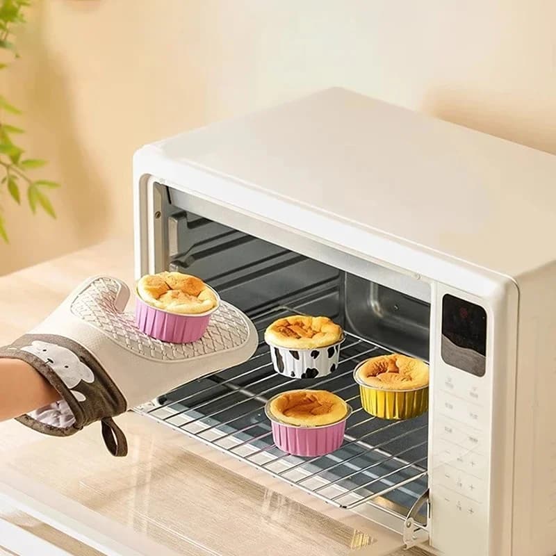 100PCS Reusable Aluminum Sheet Budino Cup Cake Air Frying Machine Small Pond Baking Machine Paper Cups Pond Cooking Tools