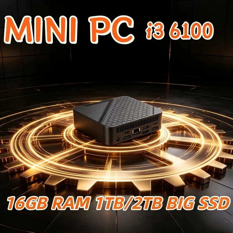 Coruscant Whirling Zippy Mini Desktop PC Core I3 6100 RAM Wide SSD 4K Display Bungalow Venture Gaming Mini Host