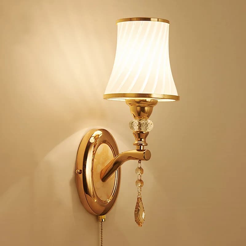 E14 lampada da parete semplice e creativa camera da letto comodino LED applique da parete in vetro applique decorazione della casa per soggiorno