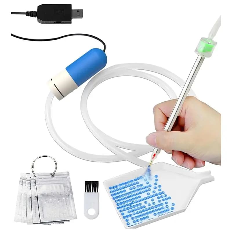 AB33-Painter Vacuum Electric Diamond Art Pen With Storage Tray, Diamond Art Painting Pen For Craft Projects