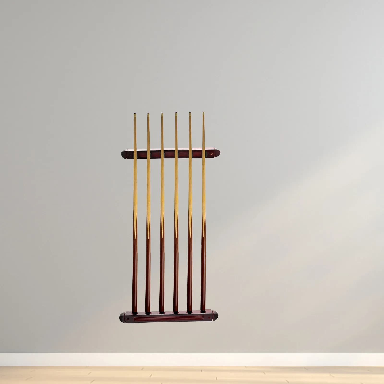 Set Elegante Porta Stecche da Biliardo in Legno Massello, Espositore da Parete per Collezione, Supporto Decorativo per Stecche da Biliardo