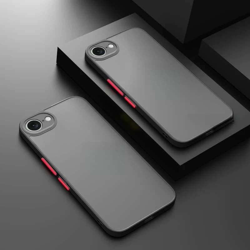Per iPhone 16E Custodia per Apple SE4 2025 16 E Custodia rigida per PC Armatura opaca di lusso con blocco colore Custodia protettiva antiurto per fotocamera