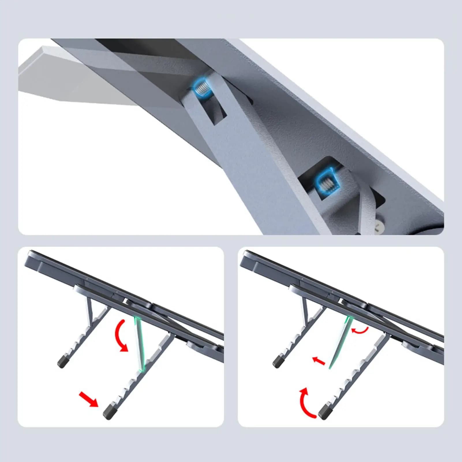 Supporto per docking station per laptop Raffreddamento ventilato Porte multiple Supporto per tablet USB Supporto per laptop portatile per giochi in ufficio a casa