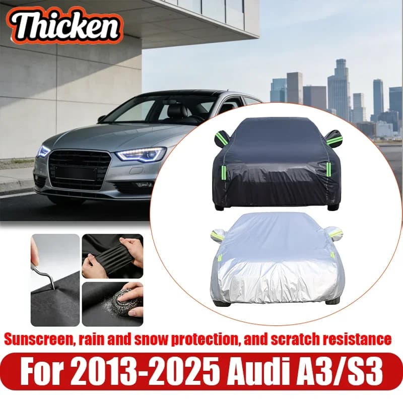 Copertura Auto Impermeabile Personalizzabile per Audi A3/S3 2013-2025, Protezione da Vento, Neve, Pioggia, Polvere e Grandine