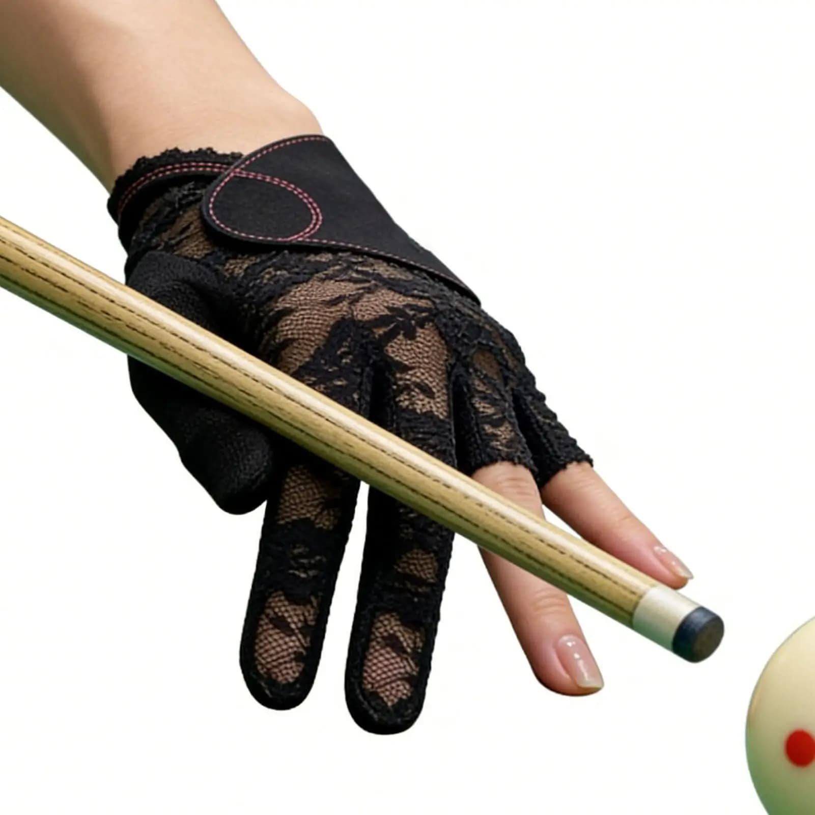 Guanto da biliardo da donna per mano sinistra con lacci, attrezzatura da biliardo, guanto da biliardo da donna per torneo domestico, allenamento all'aperto, competizione, palestra, bar