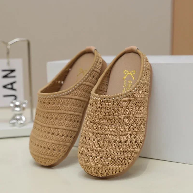 Kids Beach Shoes Weave Soild Color Versatile 2025 Summer New Kids Slippers Korean Style Children Casual Shoes Outdoors Soft Sole