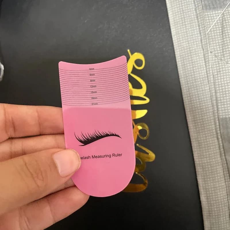 5/10 pezzi righello di misurazione della lunghezza delle ciglia accessorio per la crescita dell'estensione dello strumento di trucco in plastica morbida per sopracciglia portatile