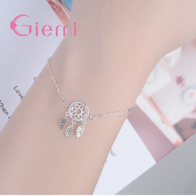 Trendy Dreamcatcher Shape 925 Sterling Silver Women Jewelry Bracelets Pretty Summer Daily Wear Accessories Fast Shipping