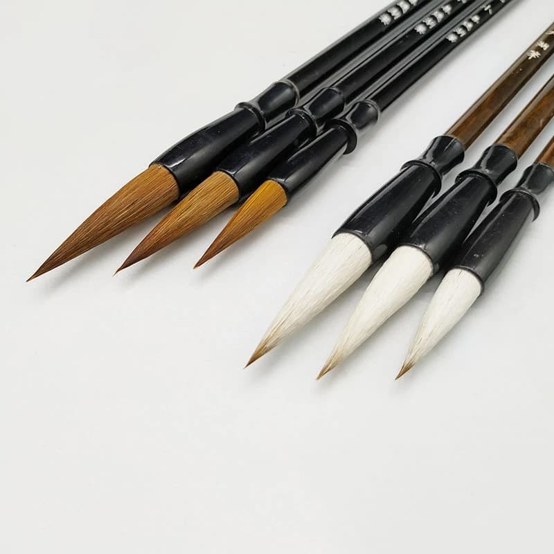 3 Pcs Woolen Brush Weasel Wool Hair Chinese Japanese Calligraphy Brush Pen Set Art For Office School Darwing Supplies