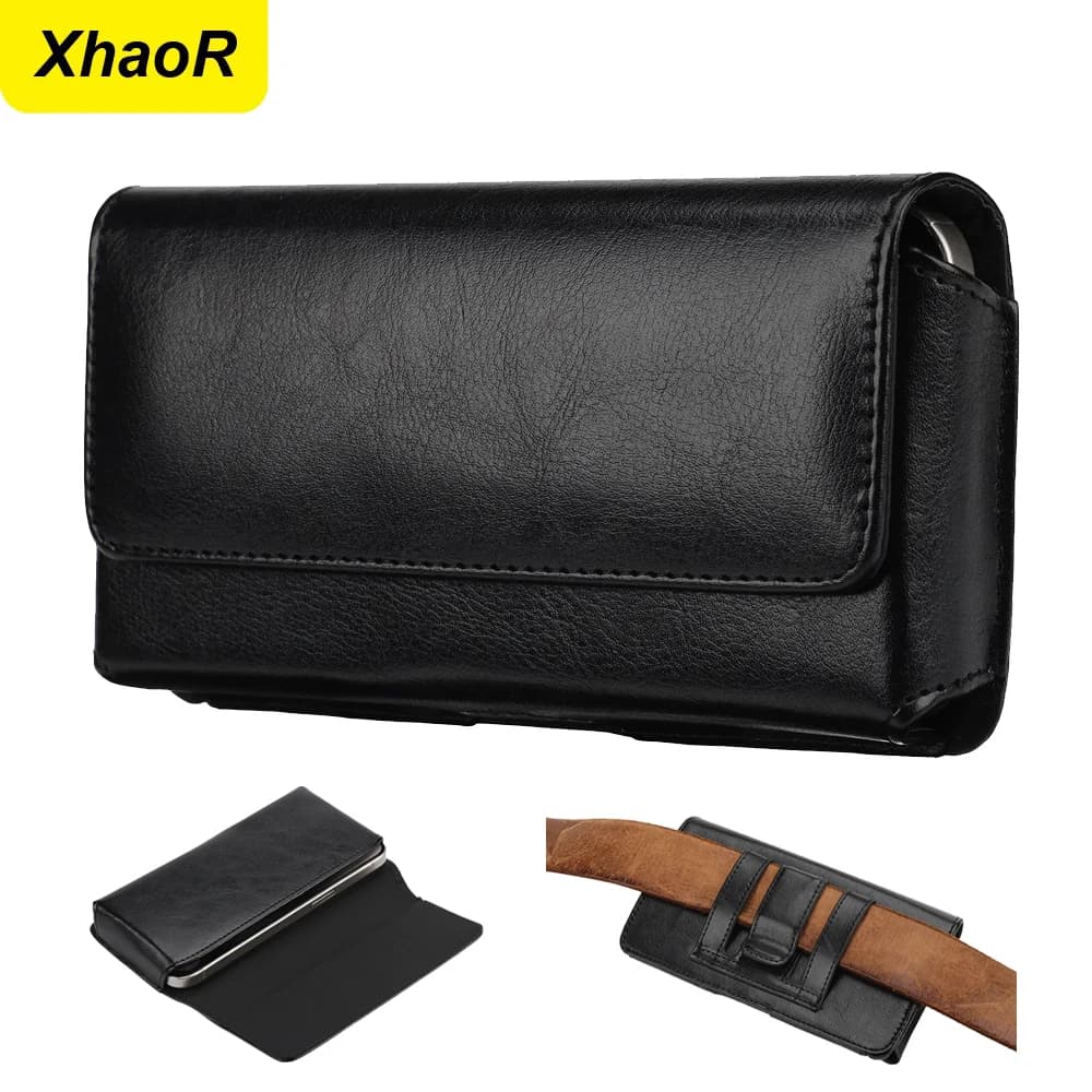 Universal Leather Case with Belt Clip for iPhone 17 16 15 Pro Max Samsung Huawei Xiaomi, Men's Cell Phone Case