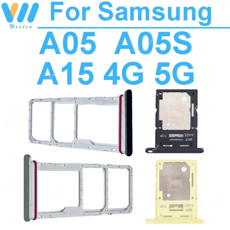 Lettore di vassoi per schede SD + SIM per telefono da utilizzare per Samsung Galaxy A05 A05s A15 4G 5G SM-A055F A057F A155F A156B Parti di slot per schede Micro sim