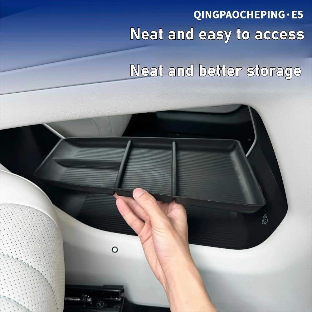 Scatola portaoggetti inferiore per controllo centrale per auto in silicone Organizzatore per vassoio divisorio portaoggetti per interni auto impermeabile per Geely Galaxy E5 EX5