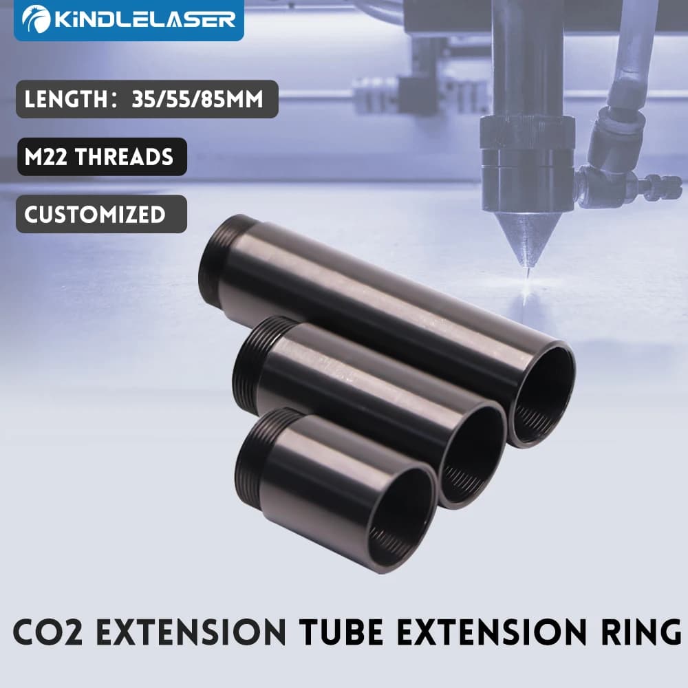 Kindlelaser CO2 Extension Tube Extension Ring Suit Laser head O.D.24mm Lens Tube per macchina per taglio e incisione Laser CO2
