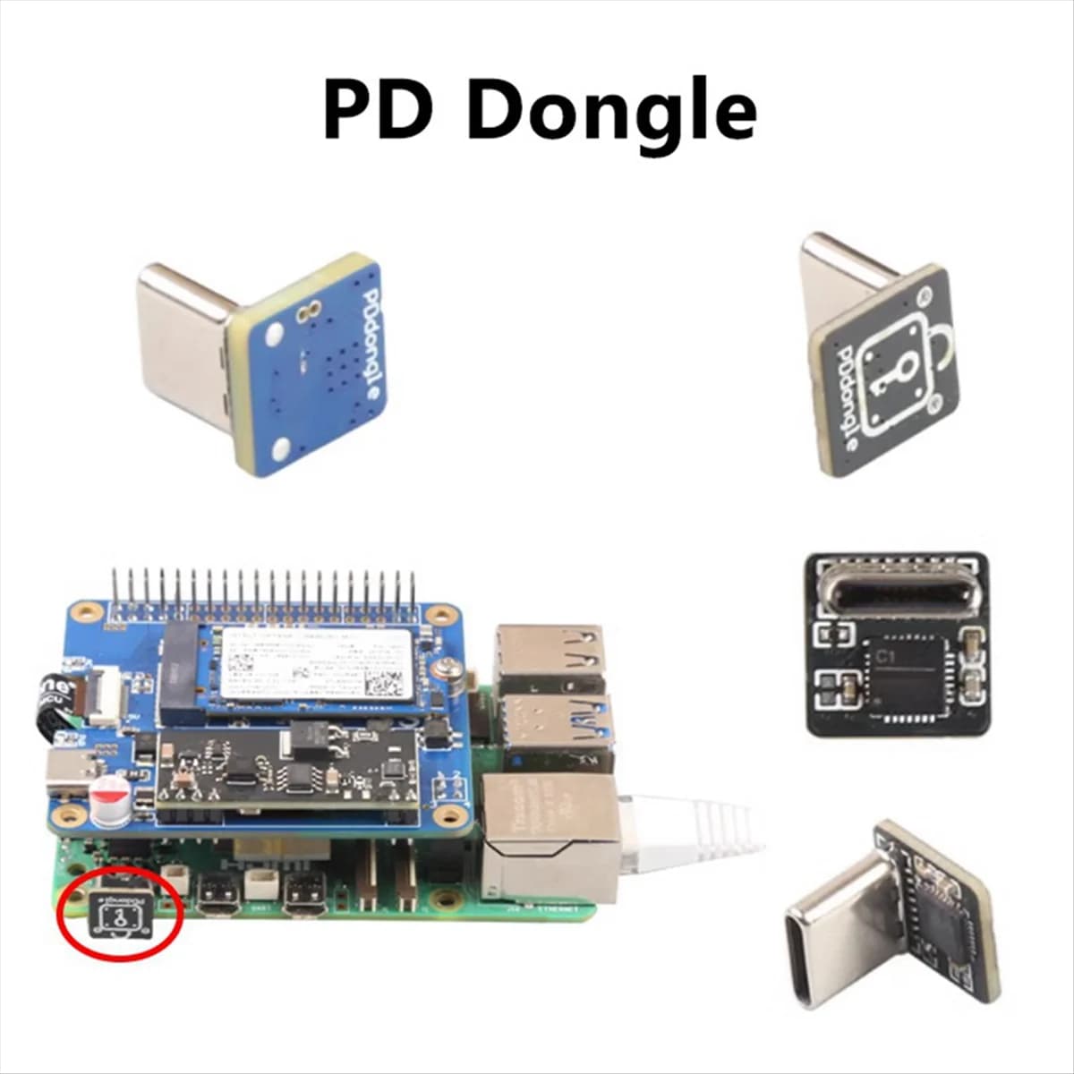 Per Raspberry Pi 5 PD Dongle Attivazione del trigger della porta USB-C