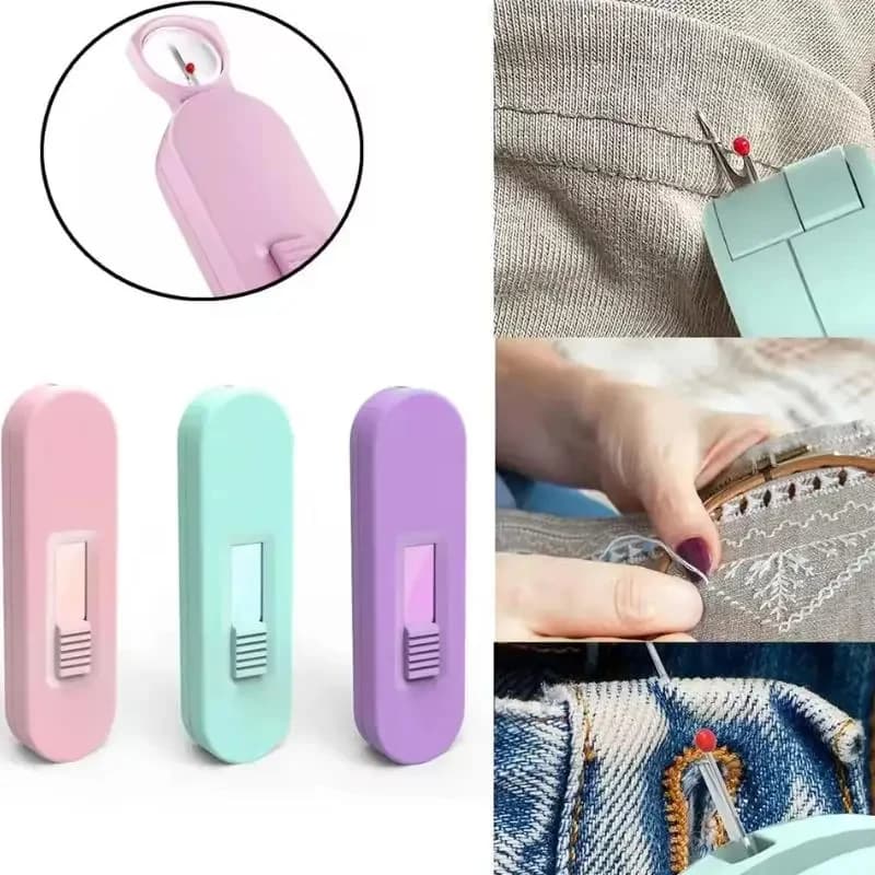 Strumento per cucire per lavori di precisione Dispositivo di rimozione filo portatile con lente d'ingrandimento per cucito Quilting Punto apri cuciture retrattile